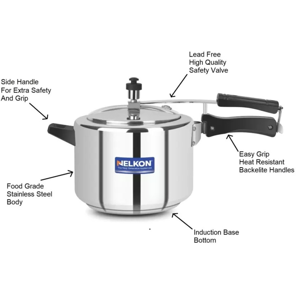 Nelkon Swera 3 Ltr Induction Bottom Pressure Cooker & Pressure Pan